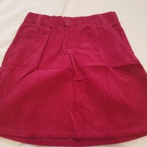 Suede Red Girls Skirt Size 8